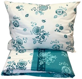 Obliečky flanelové Carmela zelená 200x140cm+90x70cm TiaHome