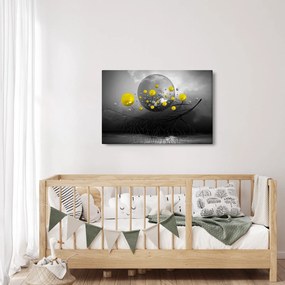 Obraz - žlté abstraktné gule (90x60 cm)