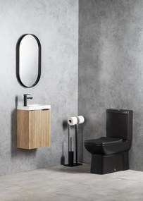 CREAVIT CREAVIT, LARA WC kombi, spodný/zadný odpad, splachovací mechanizmus, čierna matná, LR360-01