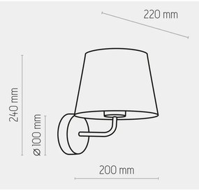 Nástenná lampa MAJA 1xE27/15W/230V šedá