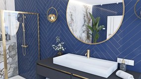 Umývadlo na dosku z konglomerátu REA GOYA 70x46 cm biele