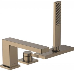 Hansgrohe Tecturis E - 3-otvorová batéria na okraj vane, kartáčovaný bronz 73443140