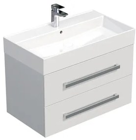 Kúpeľňová skrinka s umývadlom SAT Cube Way 80x53x46 cm biely lesk CUBE46802BISAT, 1 ks