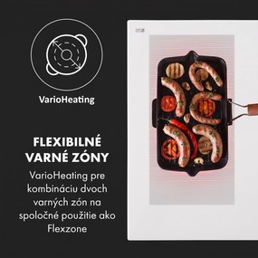 Klarstein Delicatessa 90 Hybrid, vstavaná indukčná varná doska, 7400 W, 5 zón, čierna
