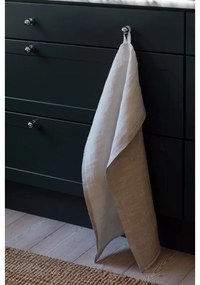 Ľanová utierka Duo 48x70, biela-ľan