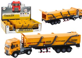LEAN TOYS Nákladné auto s prívesom TIR Transport 1:24, zvuky, svetlá – žlté