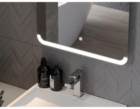 Mexen Nida, LED kúpeľňové zrkadlo s podsvietením 120x80 cm, 6000K, ochrana proti zahmlievaniu, 9806-120-080-611-00