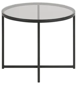 Odkladací stolík so sklenenou doskou Actona Cross, ⌀ 55 cm