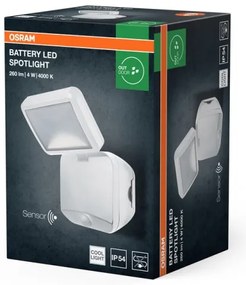 Osram - LED vonkajší nástenný reflektor so senzorom BATTERY LED/4W/4xD IP54