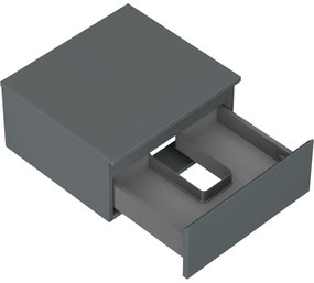 Mexen Orio, kúpeľňová skrinka 50 cm s hornou časťou, 1 zásuvka, grafitová matná, 91A10-05023-1-BFC66