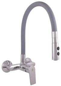 Drezová batéria RAV SLEZÁK COLORADO so silikónovým ramienkom 150 mm sivá / chróm CO102.5/12