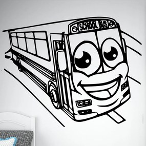 Veselá Stena Samolepka na stenu na stenu School bus Farba: černá