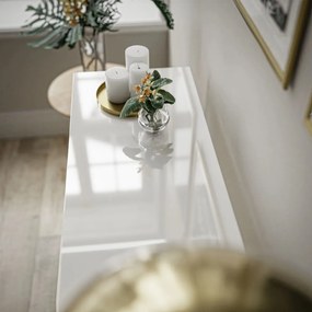 KONZOLA BELLA BIELY LESK / ZLATÝ PODSTAVEC 100