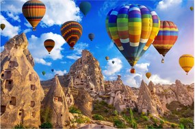 Obraz - Teplovzdušné balóny, Cappadocia, Turkey. (90x60 cm)