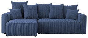 Rohová sedačka Denia (L) (tmavomodrá). Akcia -20%. Vlastná spoľahlivá doprava až k Vám domov. 1133113