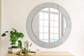 Okrúhle ozdobné zrkadlo na stenu Šedý cement fi 60 cm