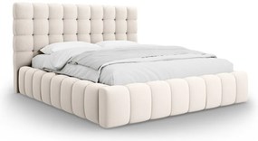 Micadoni Mamaia čalúnená posteľ - Svetlobéžová, 140 cm