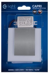 Schodiskové LED svietidlo Capri, 1x LED 0,6w, 4000k, s