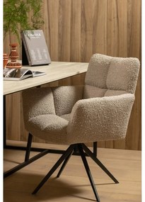 Béžové čalúnené jedálenské kreslo Vinny – WOOOD