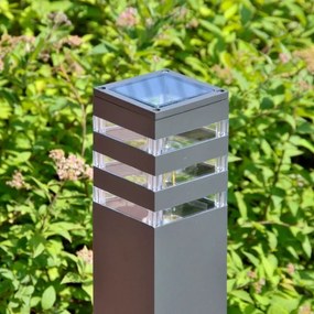 LED RGBW stmievateľná vonkajšia lampa TEKSAS 1xE27/12W/230V 74 cm IP44 antracit