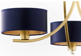 Jupiter 2093 - Luster na reťazi ARTHUR 3xE27/15W/230V modrá/zlatá