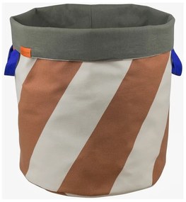 Látkový kôš na bielizeň v tehlovej farbe/krémový 5 l Diagonal – Mette Ditmer Denmark