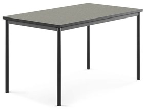 Stôl SONITUS, 1400x800x760 mm, linoleum - tmavošedá, antracit