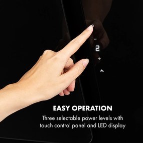 Klarstein Helena 60, digestor, 60 cm, nástanný, 595 m³/h, LED displej, čierny