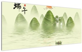 Obraz - Údolie zelených hôr (120x50 cm)