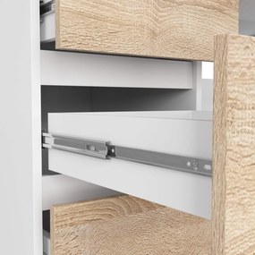 Písací stôl A-11 135 cm biely/dub sonoma