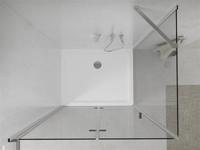 Mexen Lima sprchovací kút 70 x 80 cm, 6mm sklo, chrómový profil-číre sklo + slim sprchová vanička 5cm, 856-070-080-01-00-4010