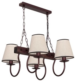 Luster na reťazi CARIN 4xE14/60W/230V tmavá