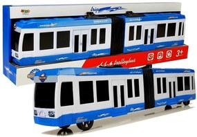 LEAN TOYS Autobus kĺbový - modro-biely