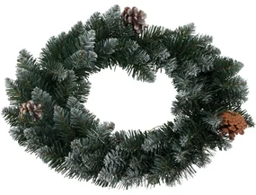Vianočný dekoračný veniec Snowy zelená, pr. 40 cm
