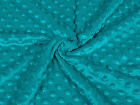 Biante Detské posteľné obliečky do postieľky Minky 3D bodky MKP-027 Petrolejové Do postieľky 90x140 a 40x60 cm