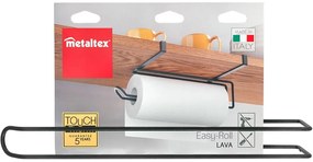 Čierny závesný držiak na kuchynské utierky Metaltex