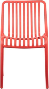 Svetločervená plastová jedálenská stolička Glee – Leitmotiv