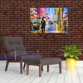 Obraz - Mesto v neónovej žiare (90x60 cm)