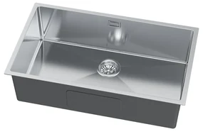 Erga HD, 1-komorový oceľový drez 740x440x210 mm, oceľová, ERG-MLS-HD7444
