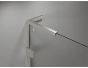 Mexen Lunar, L sklápací sprchový kút ľavý 90 x 90 cm, 8mm číre sklo, oceľový profil, 834L-090-090-97-00-L