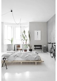 Dvojlôžková posteľ z borovicového dreva s roštom 160x200 cm Japan – Karup Design