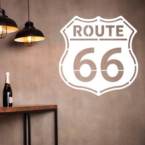 Veselá Stena Samolepka Route 66 Farba: bílá, Veľkosť: 60 x 60 cm