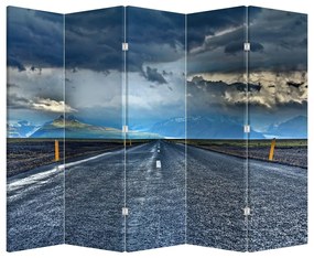 Paraván - Cesta v búrke (210x170 cm)