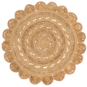 Ručne pletený okrúhly koberček z juty, 150 cm 344967