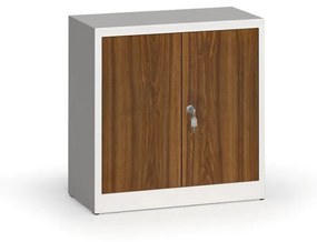 Zvárané skrine s lamino dverami, 800 x 800 x 400 mm, RAL 7035/orech