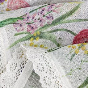 KRÁTKA ZÁCLONA NA PÁSKE BELLA 150X30 CM KVETY