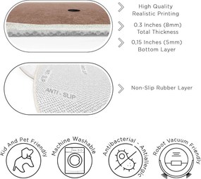 Hnedý/krémový prateľný detský koberec ø150 cm Teddy Bear – Mila Home