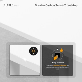 Výškovo nastaviteľný stôl Diablo X-Tensio 1100 biely