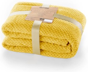 DecoKing Deka z mikrovlákna HENRY 150x200 cm Barva: MUSTARD/hořčicová