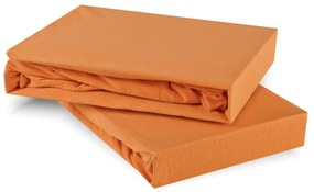 Plachta posteľná oranžová marhuľová jersey EMI: Plachta 80x200